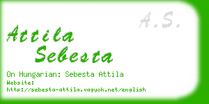 attila sebesta business card